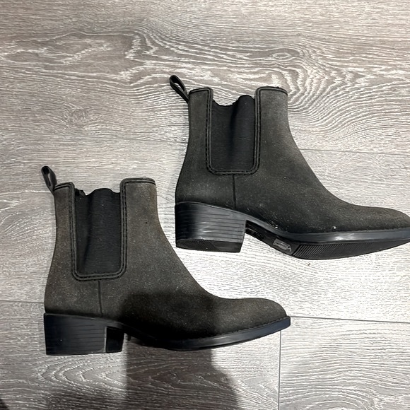 JEFFREY CAMPBELL SUEDE CHELSEA BOOTS KHAKI - Picture 3 of 4